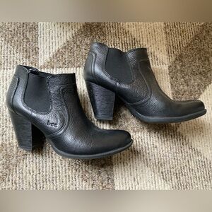 Born black leather booties